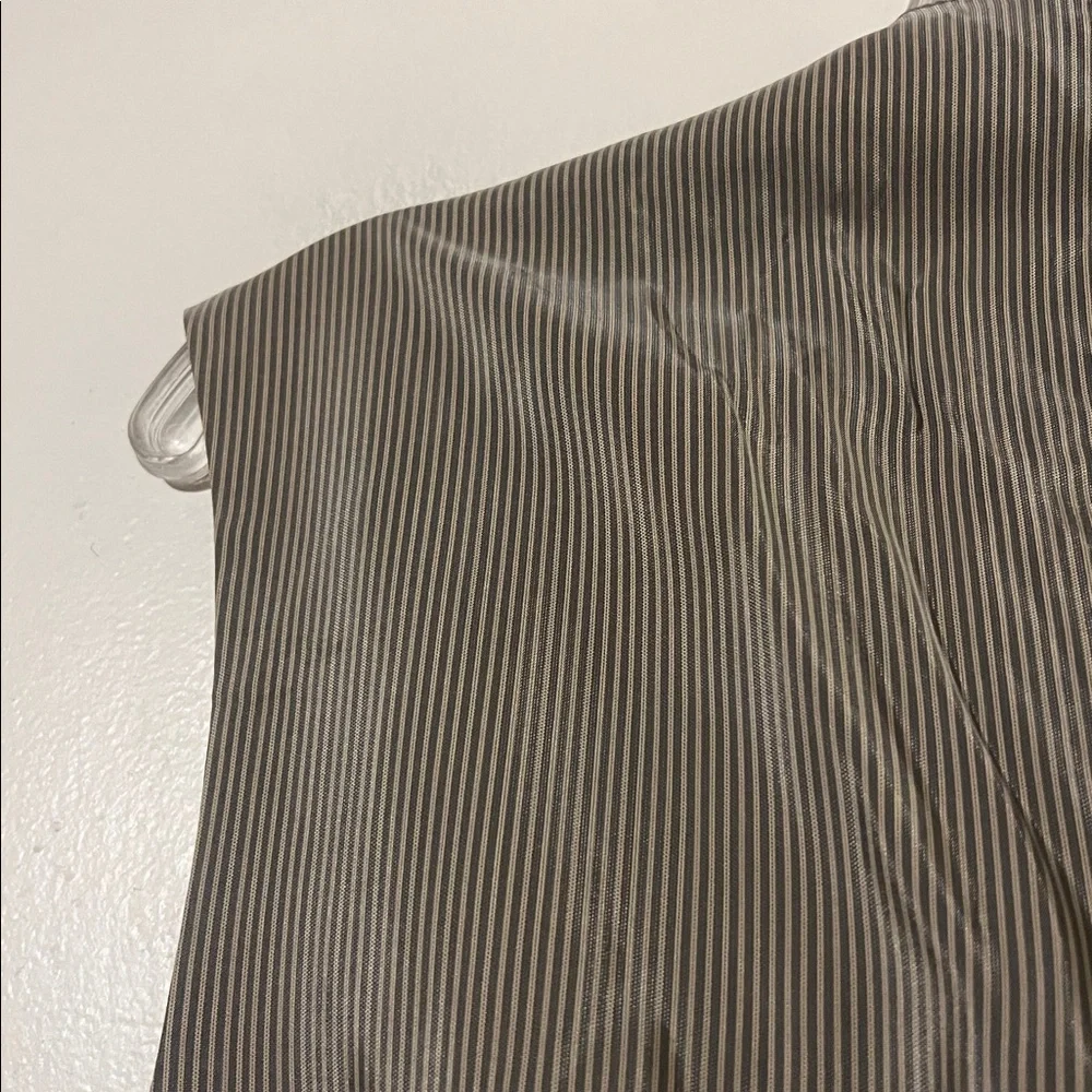 Vintage linen men’s vest. Striped back    Front pockets